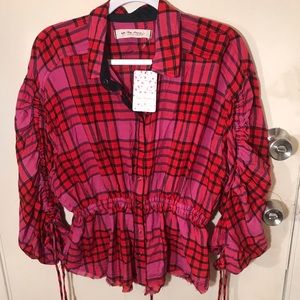 NWT free people flannel style top very cute